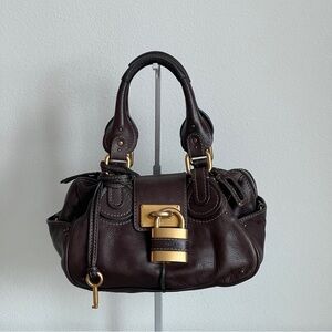 Chloe Mini Paddington Bag – Dark Brown Leather, Gold Hardware